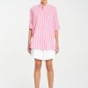 Mela Purdie Villa Overshirt Hot PinkWhite