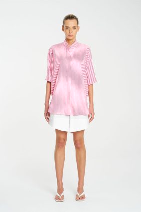 Mela Purdie Villa Overshirt Hot PinkWhite