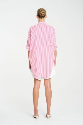 Mela Purdie Villa Overshirt Hot PinkWhite