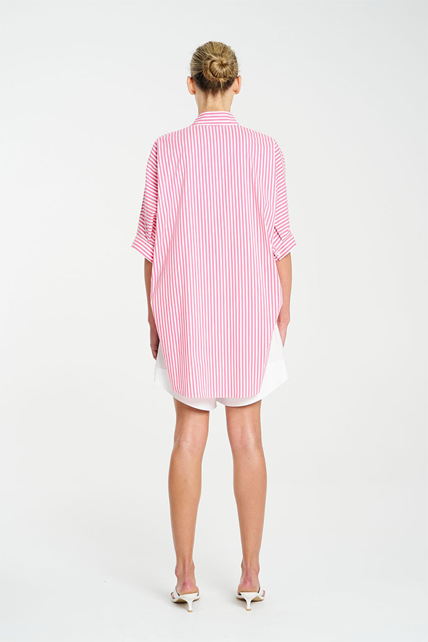 Mela Purdie Villa Overshirt Hot PinkWhite