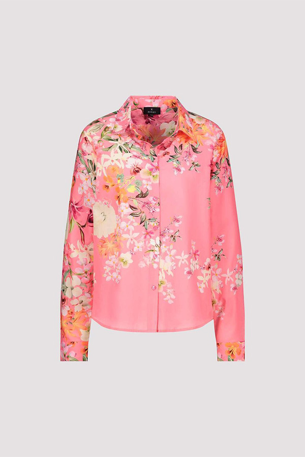 Monari SHR CLR Blouse FG Allover Pink Ptn