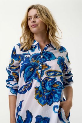 Oneseason Middy Gilli Broome Cotton Dress Blue Flower