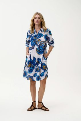 Oneseason Middy Gilli Broome Cotton Dress Blue Flower