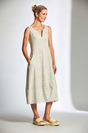 Peruzzi Tech Print Dress Sand