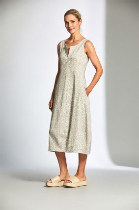 Peruzzi Tech Print Dress Sand