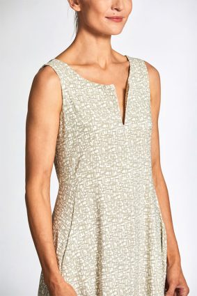 Peruzzi Tech Print Dress Sand