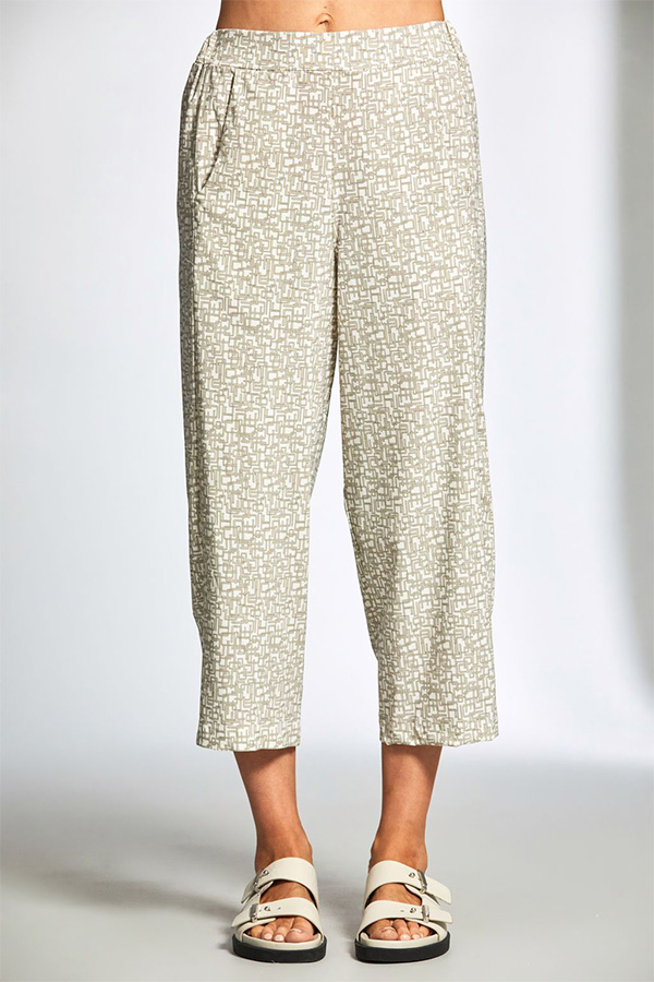 Peruzzi Tech Print Slouch Trouser Sand