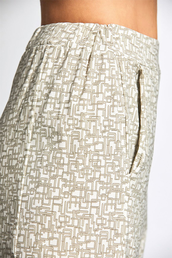 Peruzzi Tech Print Slouch Trouser Sand