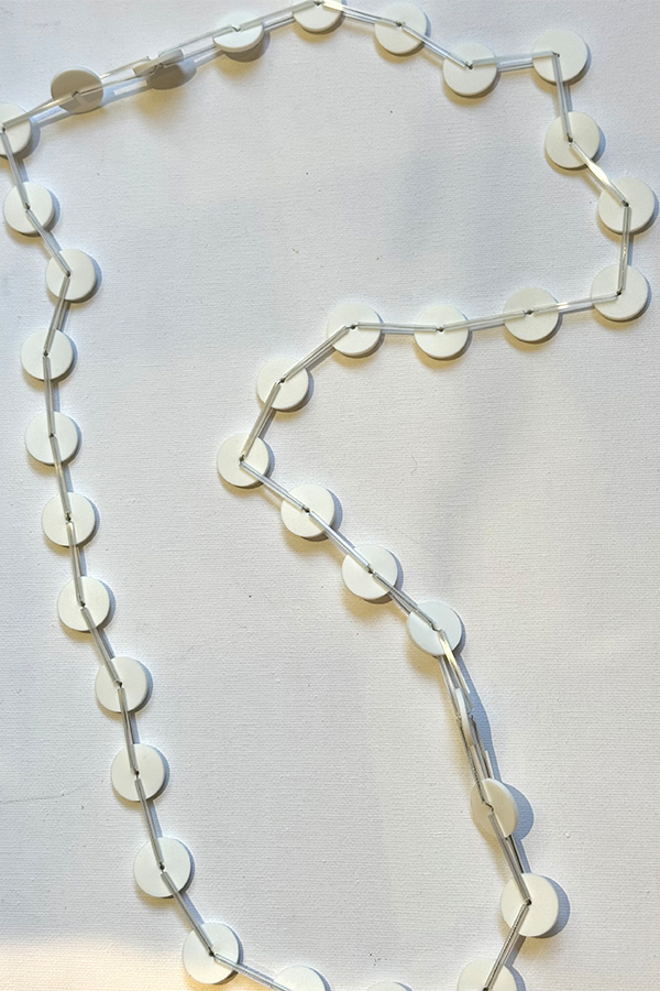 Rosalba Galati Carter Glass Tondo Long necklace White Milk