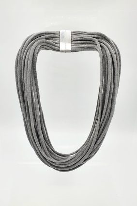 Rosalba Galati Strings Metal Necklace Silver