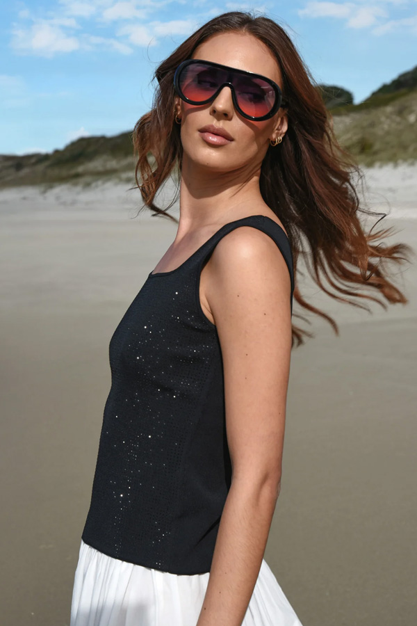 Trelise Cooper Twinkling Sparkle Cami Black