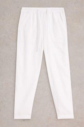 White Stuff Elle Linen Blend Trouser Bril White