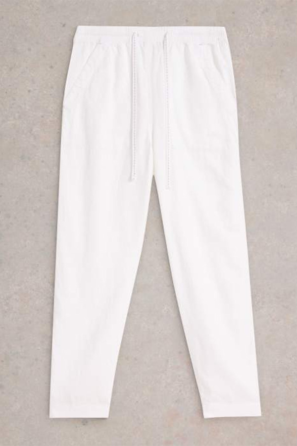 White Stuff Elle Linen Blend Trouser Bril White