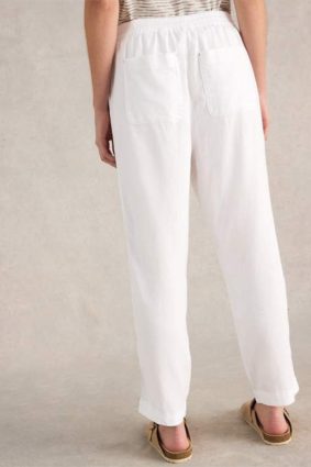 White Stuff Elle Linen Blend Trouser Bril White