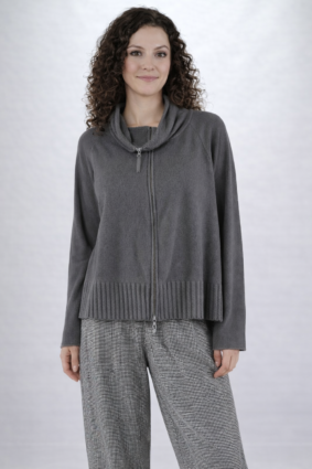 Alternative view of Black Label Cardi Dark Grey