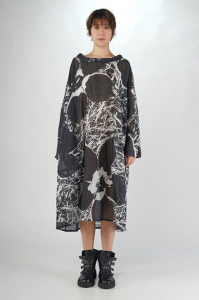 Black Label Dress Black Off White Print