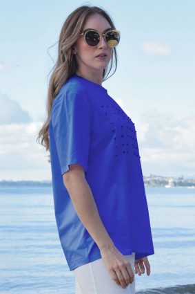 Curate Surrounded By Studs T-Shirt Blue