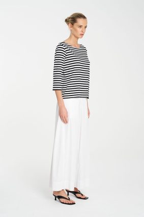 Mela Purdie Relaxed Boat Neck BlackWhite