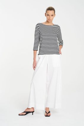 Mela Purdie Relaxed Boat Neck BlackWhite