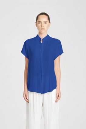 Mela Purdie Soft Stand Shirt Cobalt