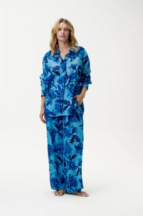 Oneseason Claudia Shirt Milos Sushi Voile Blue