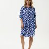 Oneseason Middy Gilli Dress Floreat Cotton Blue Ikat