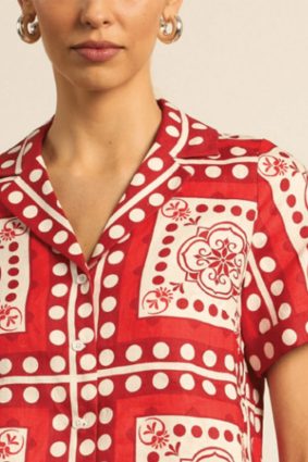 Zoe Kratzmann Lumen Top Poppy Scarf