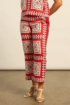 Zoe Kratzmann Tide Pant Poppy Scarf