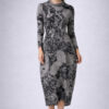 Black Label Dress Black Print