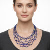 Materia Designs Web Knot PVC Thin Necklace Darkblue