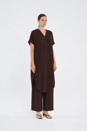 Mela Purdie Wedge Tab Dress Fudge