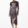 Desigual Dress Marron Oscuro