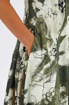 High Tech Mesmerize Dress Khaki Print