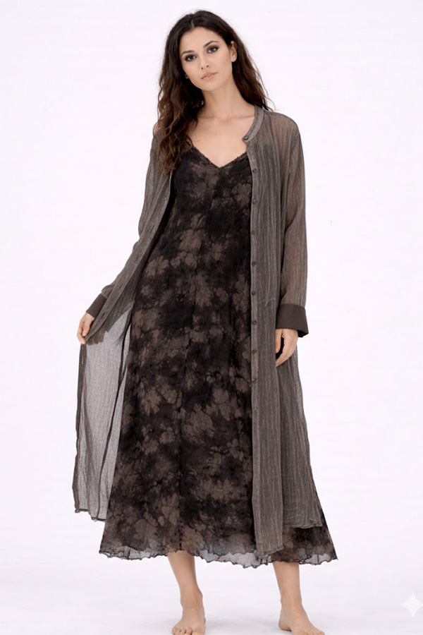 Sanctamuerte Coat Dress Bengal Brown