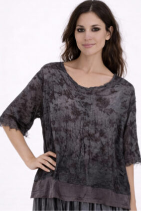 Sanctamuerte Top Midnight Blue Print