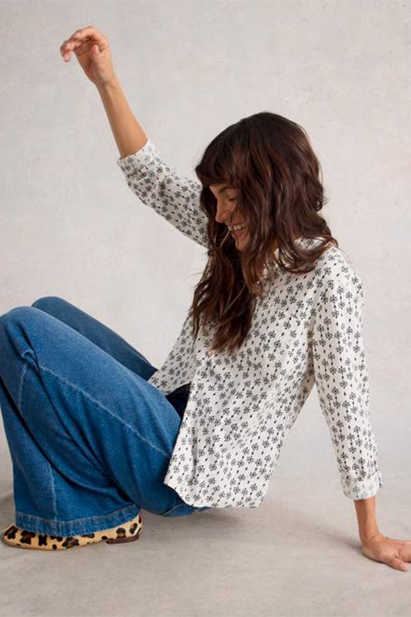 White Stuff Sophie Organic Cotton Shirt White PR