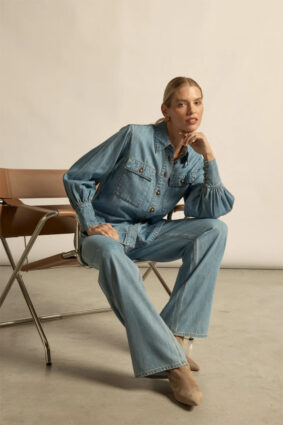 Zoe Kraztmann Crest Top Light Washed Denim