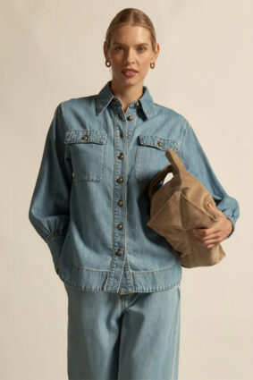 Zoe Kraztmann Crest Top Light Washed Denim