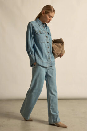 Zoe Kraztmann Crest Top Light Washed Denim