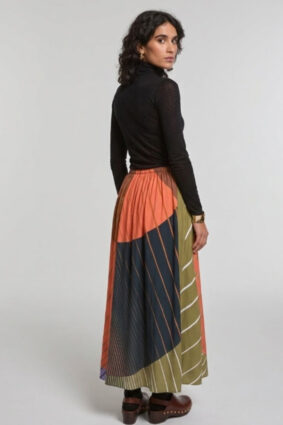 Ma Poesie Romeo Astre Skirt Orange Khaki