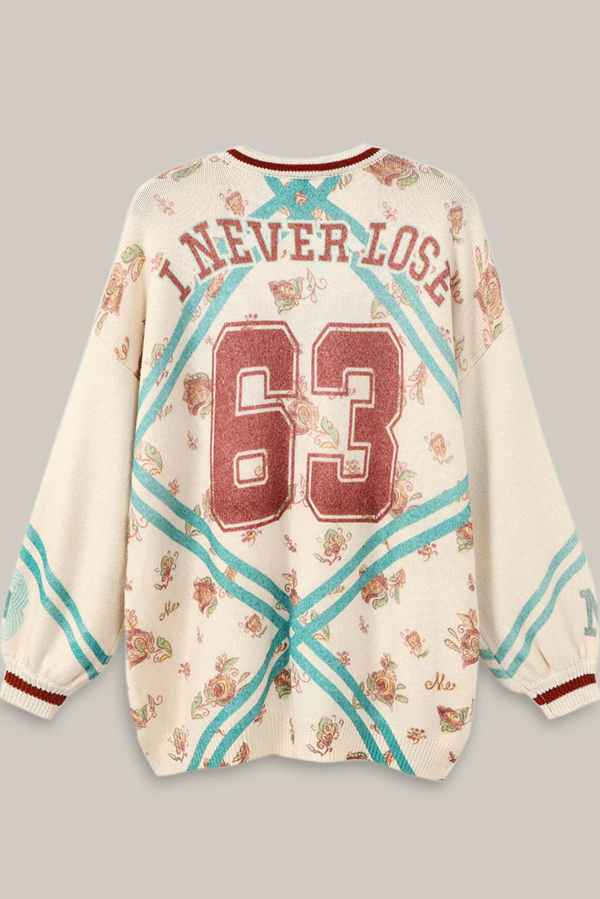 Me369 Liv Long Printed Cardigan Sporty Jade