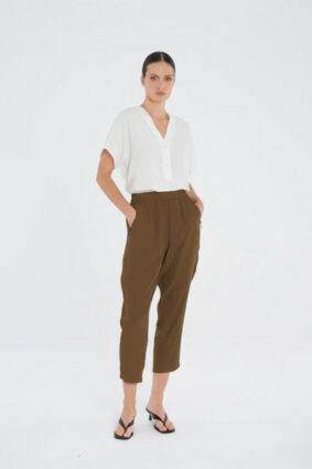 Mela Purdie Soft Zip Pant Tannin