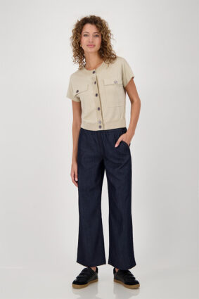 Monari Jacket Knitted Vest Lurex Cinnamon