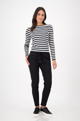 Monari Pants Basic Rib Black