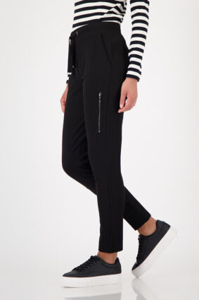 Monari Pants Basic Rib Black