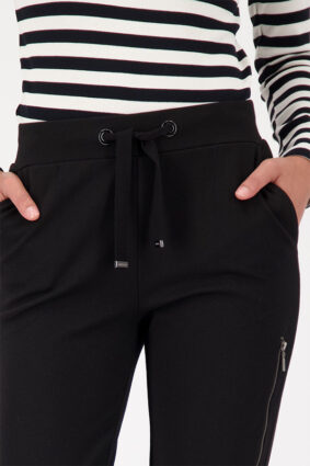 Monari Pants Basic Rib Black