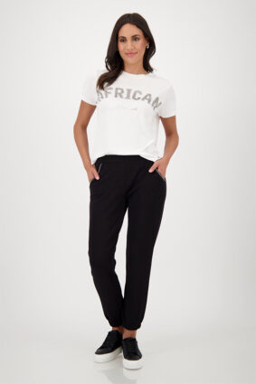 Monari Pants Jewelry Detail Black