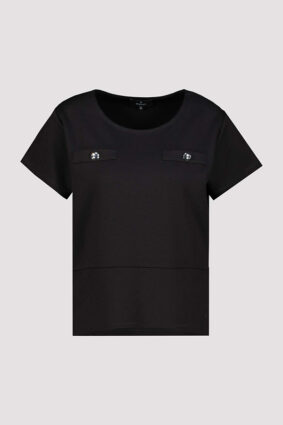 Monari Sweat + Buttons Black