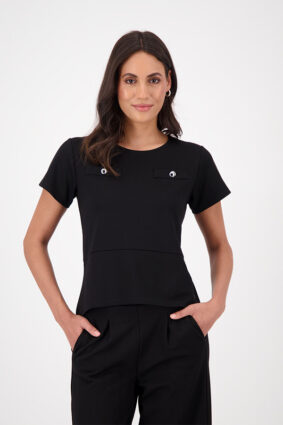 Monari Sweat + Buttons Black