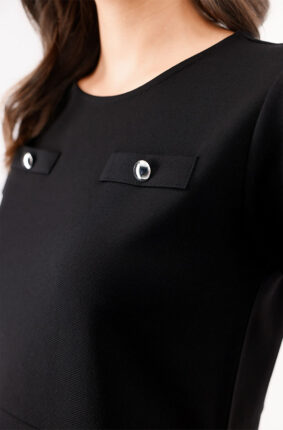 Monari Sweat + Buttons Black